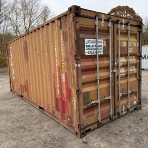 20ft Used Shipping Container - Wind & Watertight - Burnt Orange