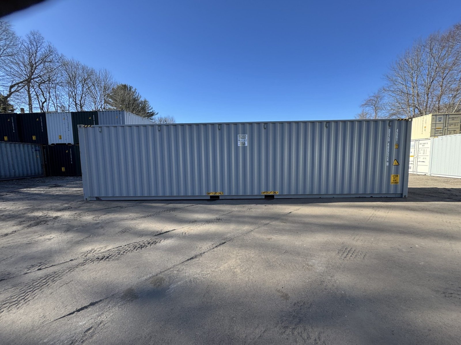 40ft New High Cube Shipping Container - Wind & Watertight - Gray - Unit DSZU480524-9 - Image 9