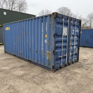 20ft Used Shipping Container - Wind & Watertight - Blue - Unit SEGU221220-3