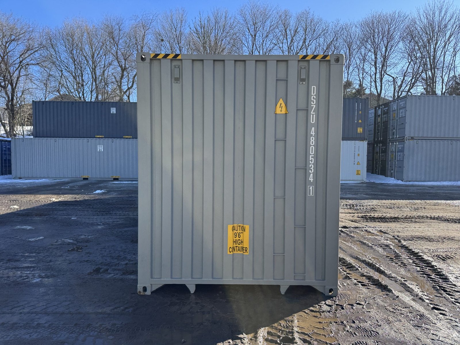 40ft New High Cube Shipping Container - Wind & Watertight - Gray - Unit DSZU480534-1 - Image 11