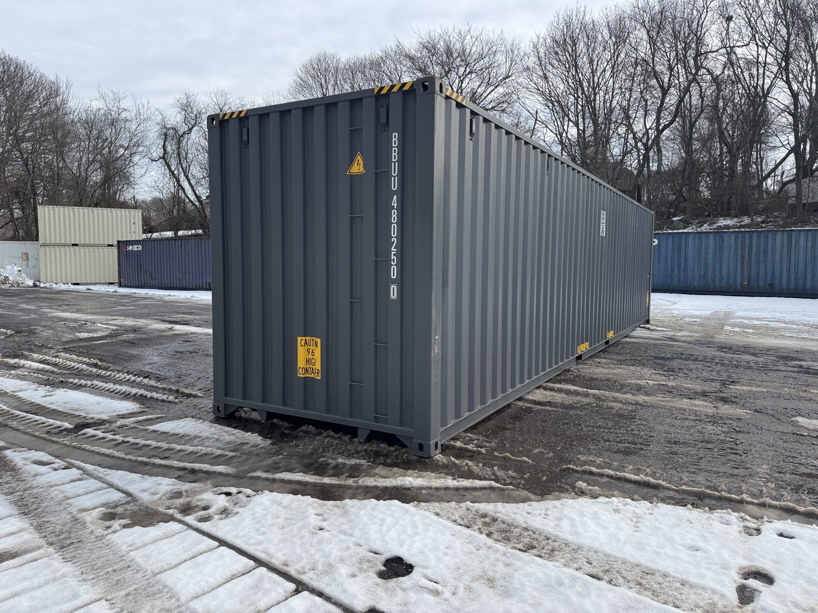 40ft New High Cube Shipping Container - Wind & Watertight - Gray - Unit BBUU480250-0 - Image 12