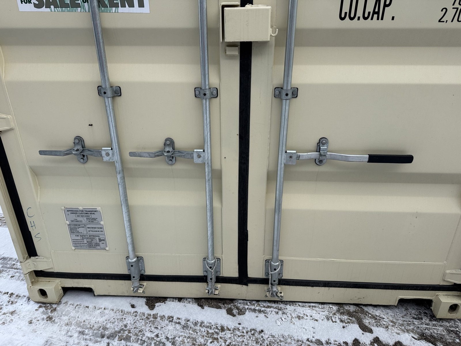 40ft New High Cube Shipping Container - Wind & Watertight - Beige - Unit CHSU404-407-1 - Image 6