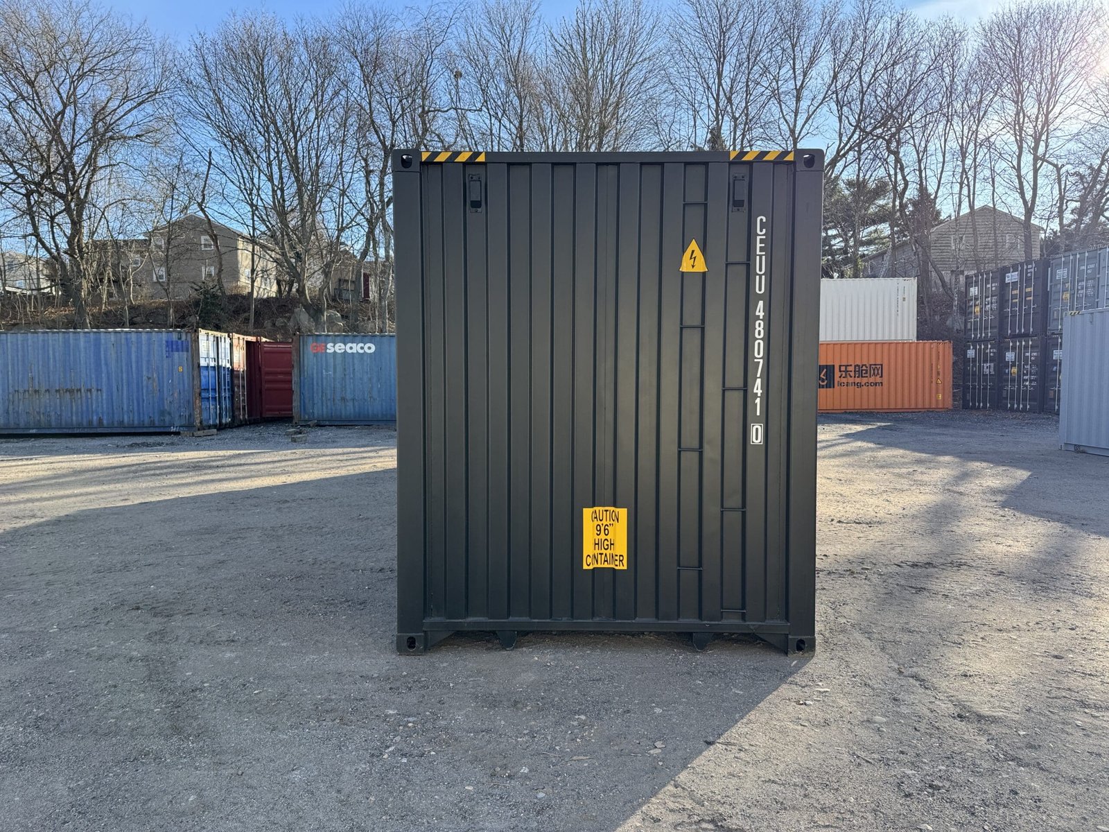 40ft New High Cube Shipping Container - Wind & Watertight - Black - Unit CEUU480741-0 - Image 11