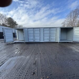40ft New High Cube Shipping Container  -  Wind & Watertight  -  Lt Gray  -  Unit YLEU251653-4
