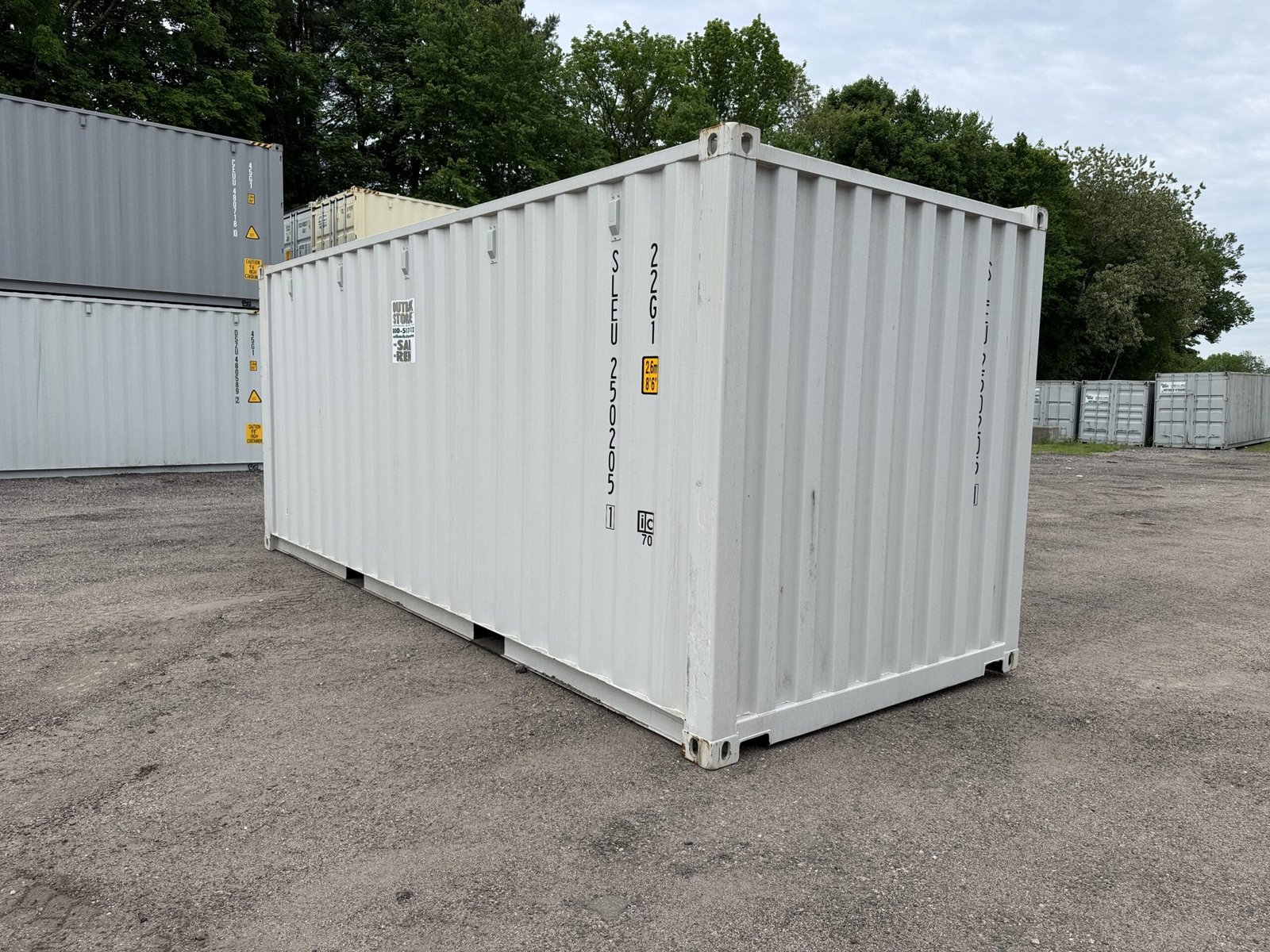 20ft New Shipping Container - Wind & Watertight - Gray - Unit SLEU250205-1 - Image 9