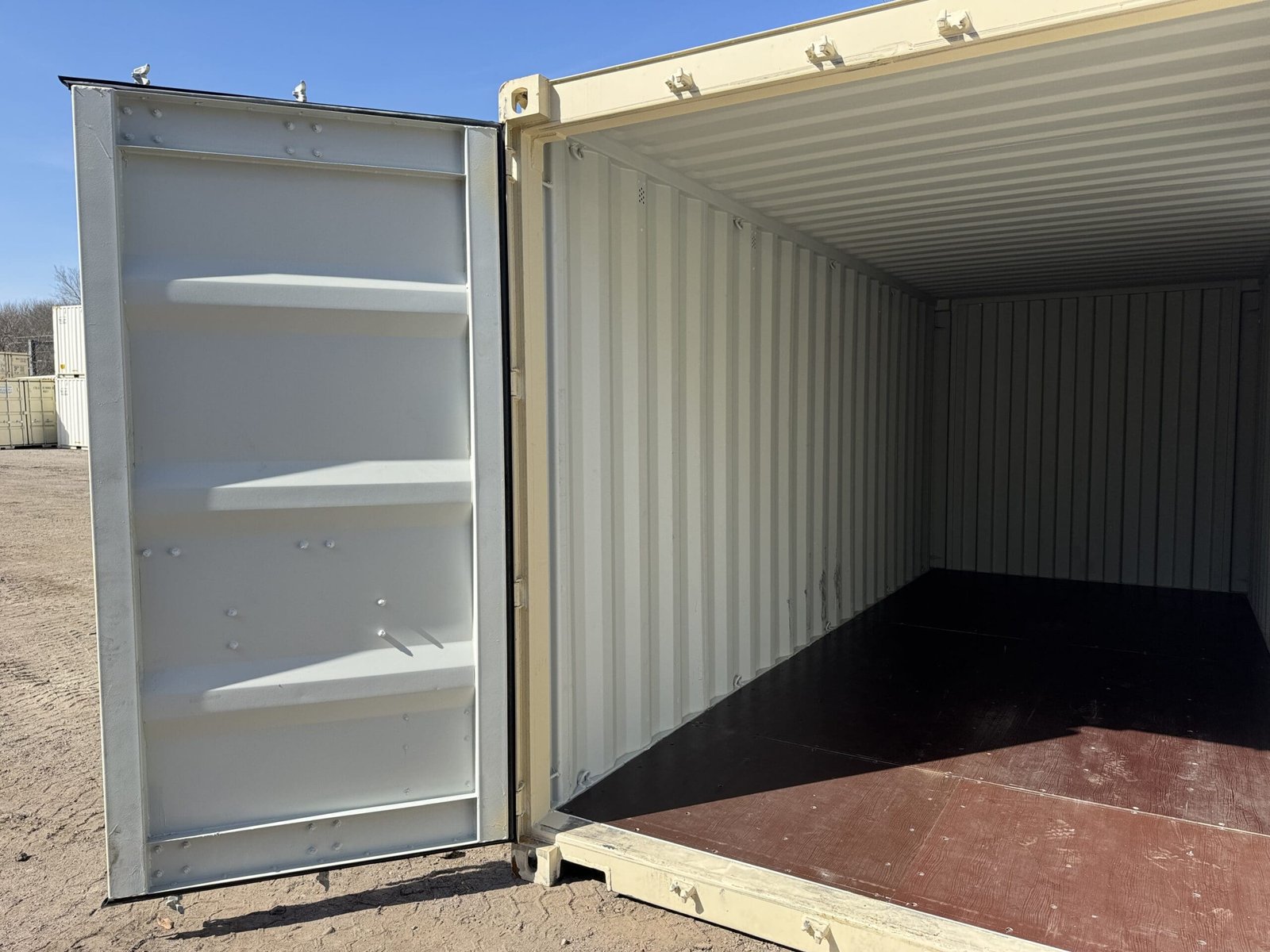 20ft New Shipping Container - Wind & Watertight - Beige - Unit JTAU104933-3 - Image 12