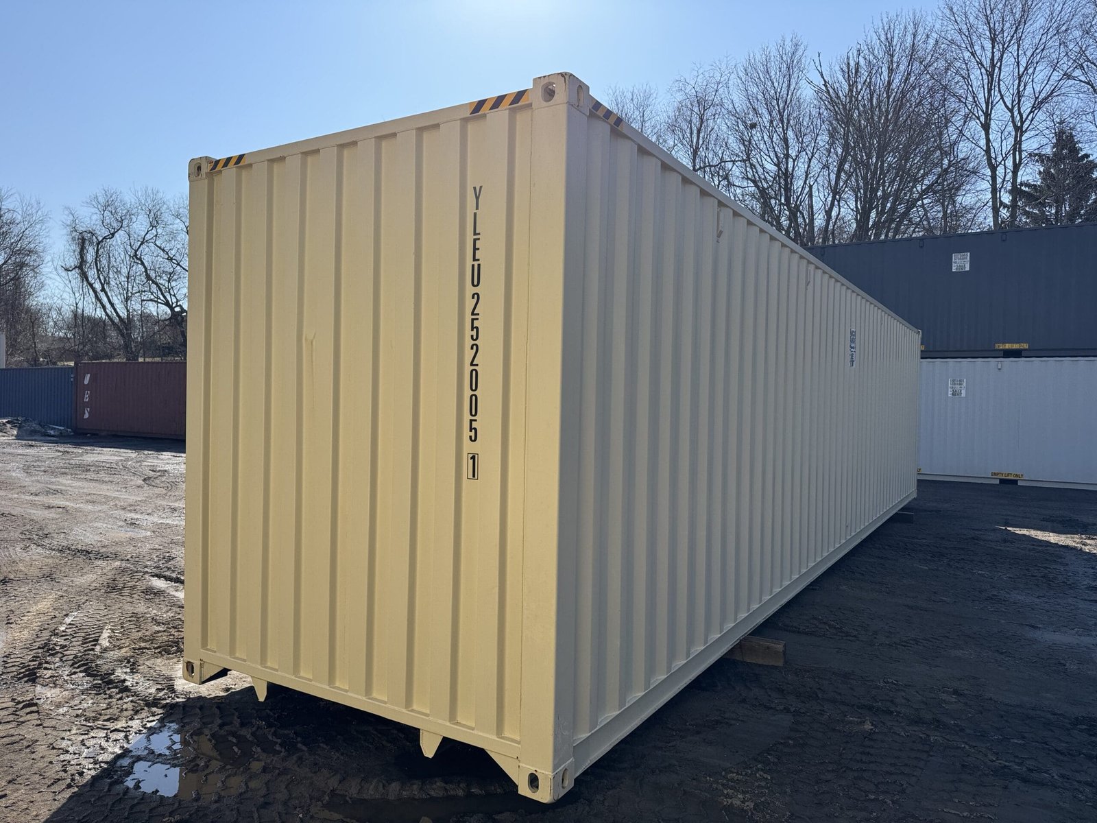 40ft New High Cube Shipping Container - Wind & Watertight - Beige - Unit YLEU252005-1 - Image 12