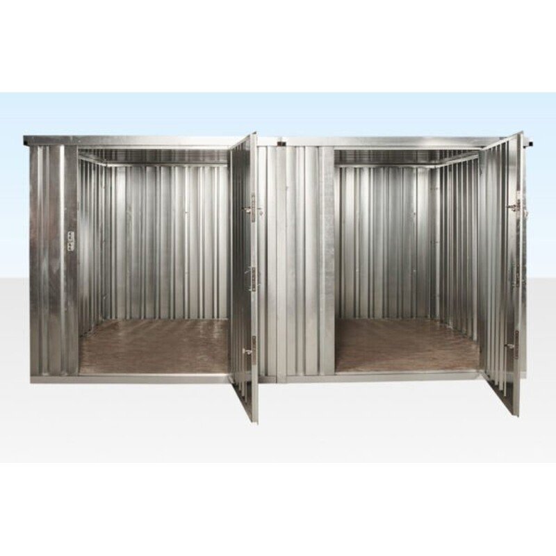 3M X 4.2M Side Linked Flat Pack Container Bundle (Galvanised)