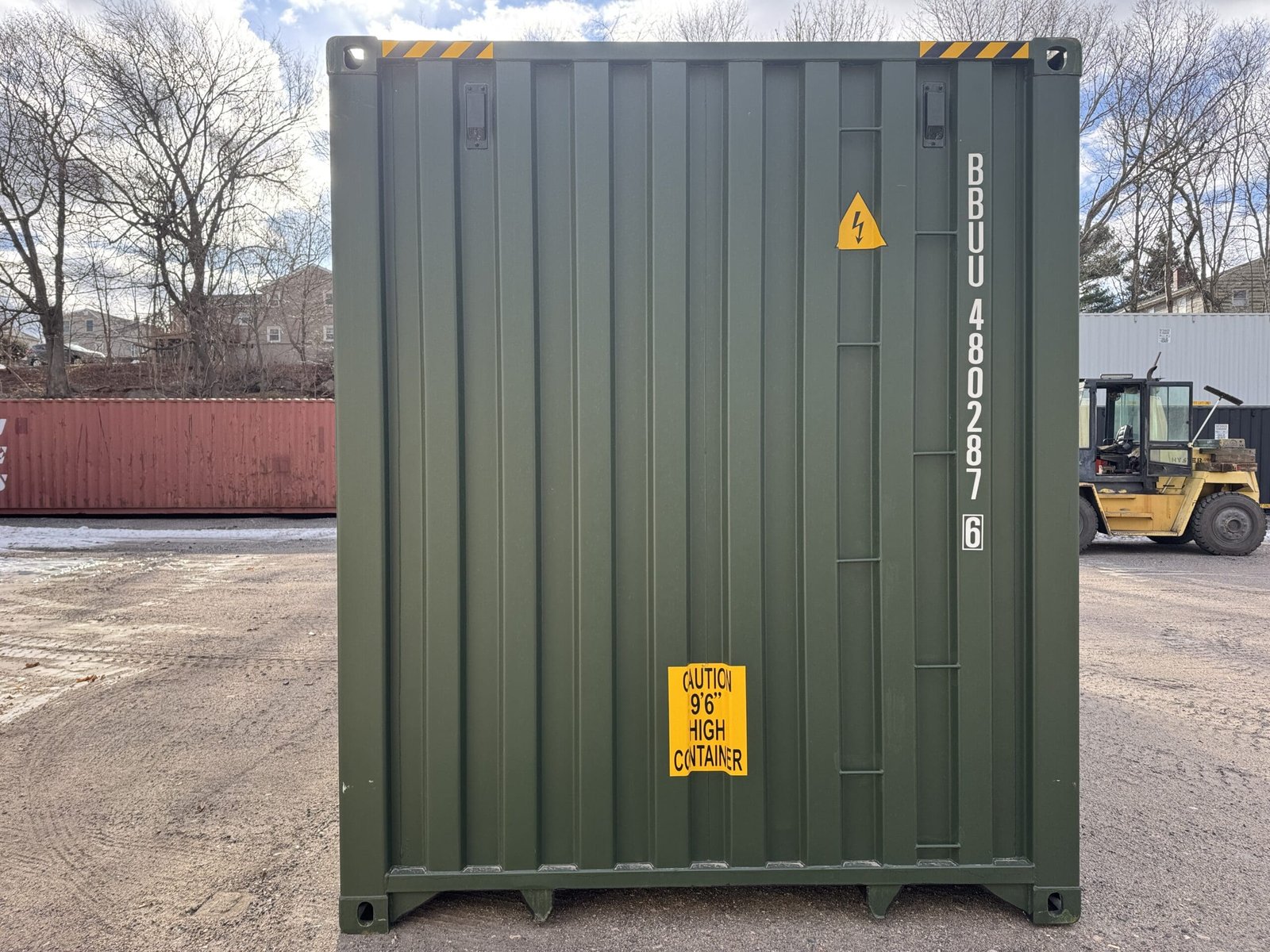 40ft New High Cube Shipping Container - Wind & Watertight - Green - Unit BBUU480287-6 - Image 11