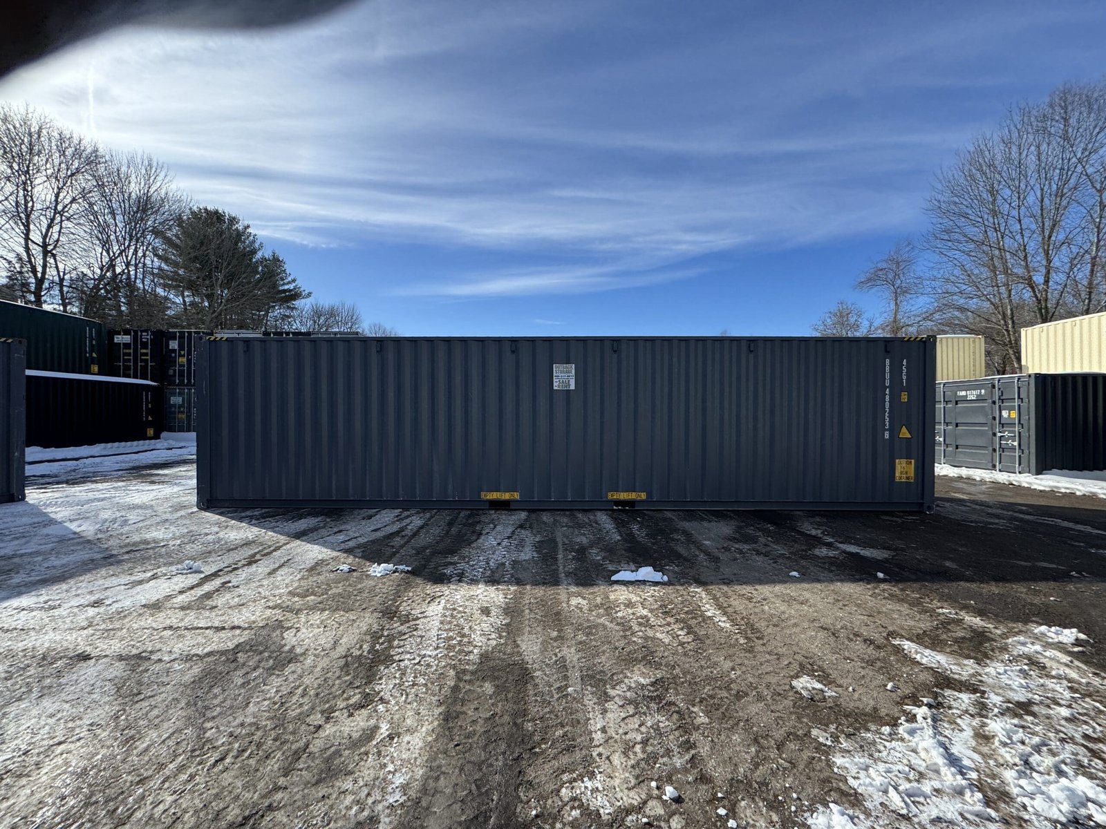 40ft New High Cube Shipping Container - Wind & Watertight - Gray - Unit BBUU480253-6 - Image 9