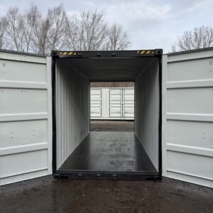 20ft New High Cube Shipping Container - Wind & Watertight - Black - Unit OBSU740117-3