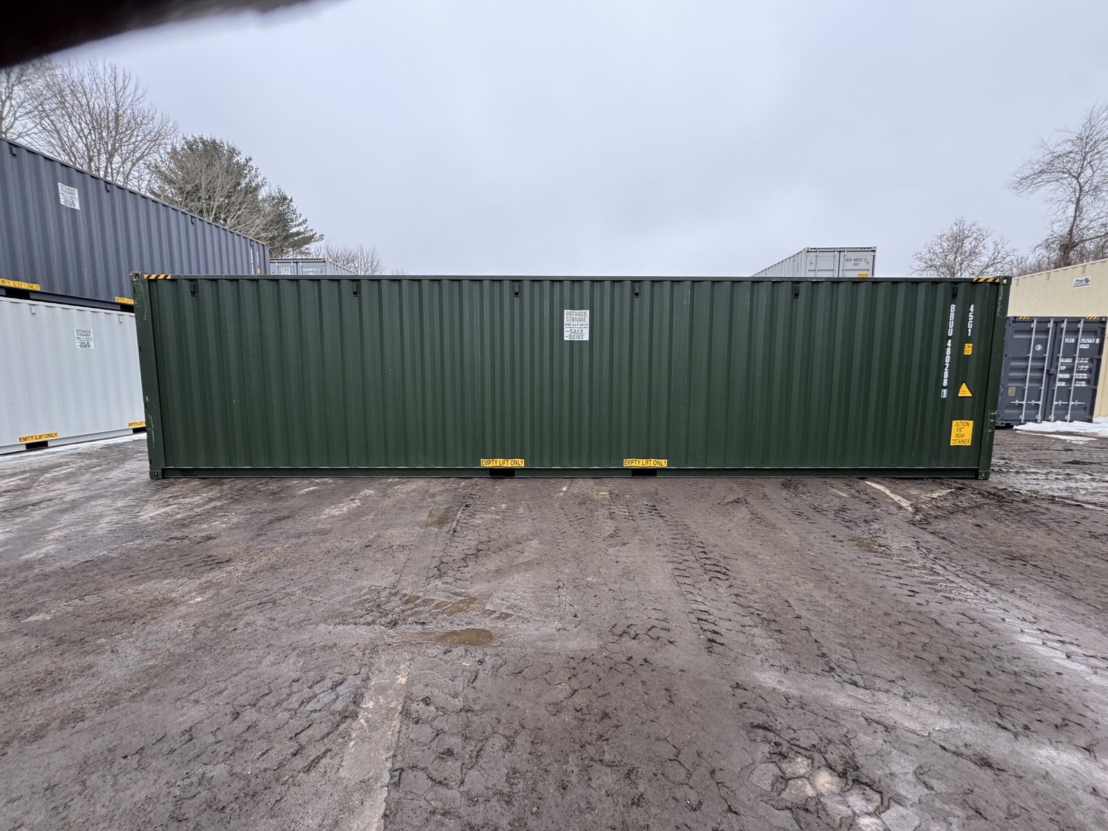 40ft New High Cube Shipping Container - Wind & Watertight - Green - Unit BBUU480288-1 - Image 9