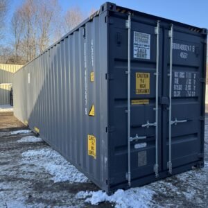 40ft New High Cube Shipping Container  -  Wind & Watertight  -  Gray  -  Unit BBUU480247-5