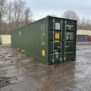 40ft New High Cube Shipping Container  -  Wind & Watertight  -  Green  -  Unit BBUU480278-9