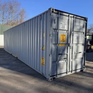 40ft New High Cube Shipping Container  -  Wind & Watertight  -  Gray  -  Unit CEUU480720-0