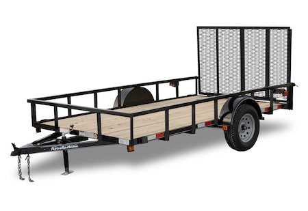 Contractor Grade Single Axle Landscape Utility Trailers 3" Angle Frame and Tongue, 2x2x1/8 Tubing Top Rail GVWR 2,990 lb.