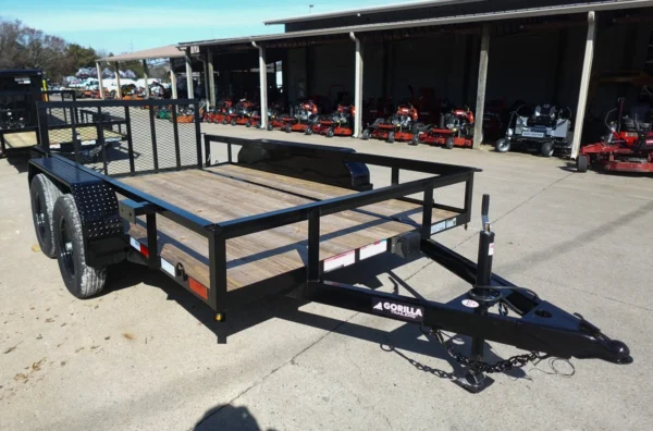 DSC02475_7cdcc42e-ef17-4495-8ccb-11018a16407f.webp 6'4" x 12 Double Axle Utility Trailer Powder Coated Dovetail (2) 3500lb Axles