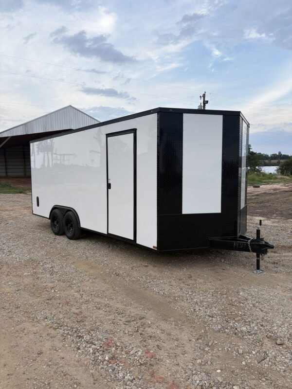 Titanium Cargo 8.5×20 White Blackout Enclosed Cargo Trailer