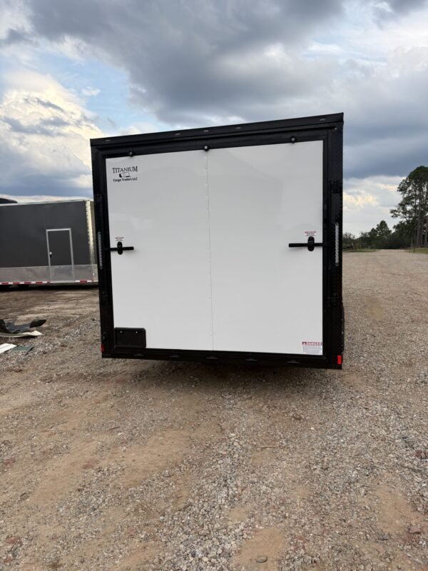 Titanium Cargo 8.5×20 White Blackout Enclosed Cargo Trailer