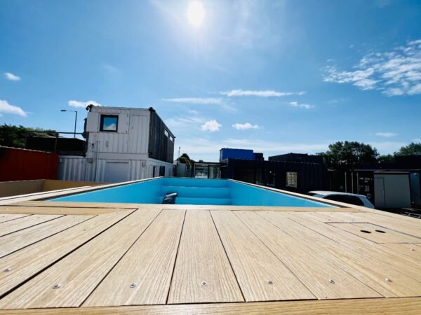 6M Portable Container Plunge Pool with Wooden Deck Cover