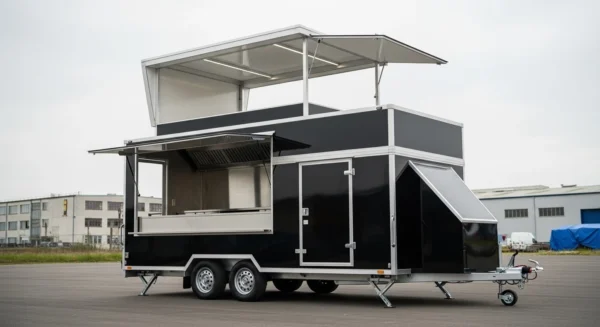 Mobile Food Truck Trailer for Sale with Full Kitchen Setup, Fully Equipped Hot D