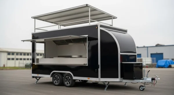 Mobile Food Truck Trailer for Sale with Full Kitchen Setup, Fully Equipped Hot D
