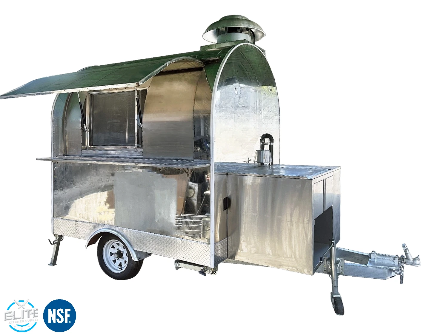 NSF DMV Certified Full Equipment Silver Food Trailer Concession Truck USA Made