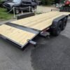 New2027 Quality Steel and Aluminum 7×20 9990lb gvwr open car hauler trailer flat bed Utility Trailer