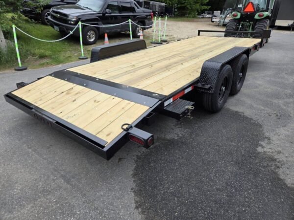New2027 Quality Steel and Aluminum 7×20 9990lb gvwr open car hauler trailer flat bed Utility Trailer