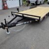 New2027 Quality Steel and Aluminum 7×20 9990lb gvwr open car hauler trailer flat bed Utility Trailer
