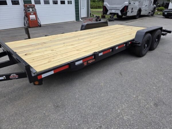 New2027 Quality Steel and Aluminum 7×20 9990lb gvwr open car hauler trailer flat bed Utility Trailer