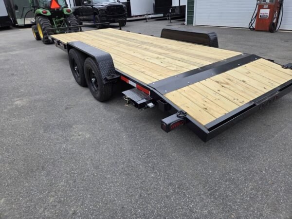 New2027 Quality Steel and Aluminum 7×20 9990lb gvwr open car hauler trailer flat bed Utility Trailer