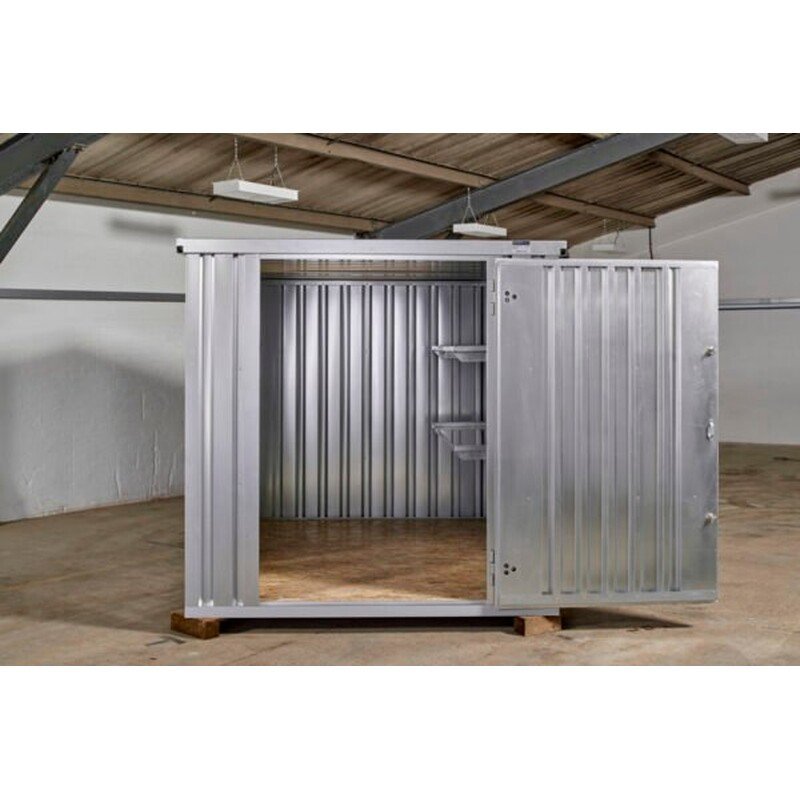 3M X 2.1M Flat Pack Storage Container - Galvanised Steel