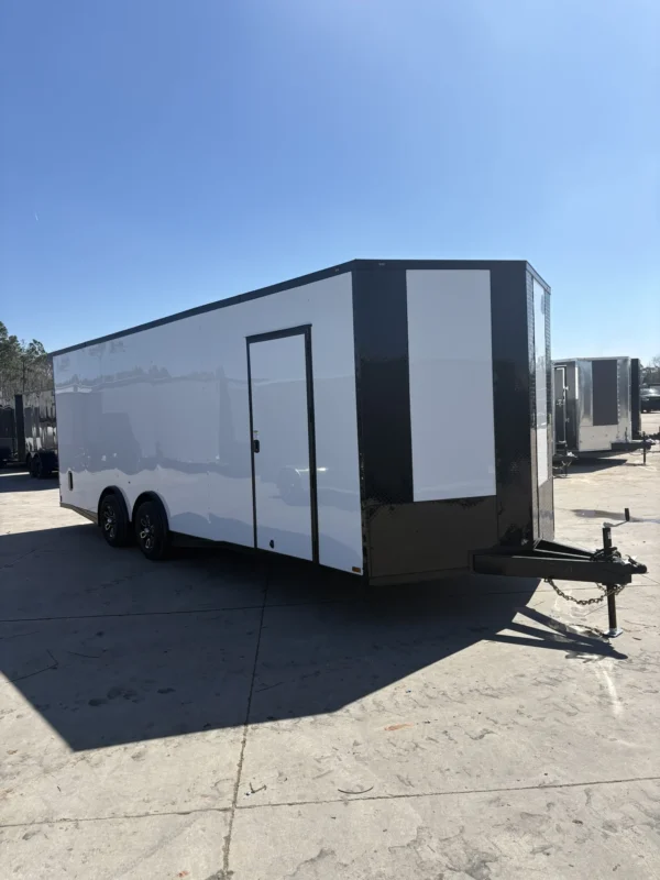 Titanium-8.5C39724-White-Blackout-Spread-axle-Trailer-a-1.webp Titanium 8.5×24 White Blackout Spread axle Trailer