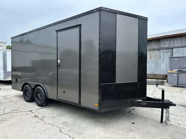 Titanium Charcoal Blackout 8.5×16 Enclosed Cargo Trailer