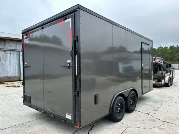 Titanium Charcoal Blackout 8.5×16 Enclosed Cargo Trailer