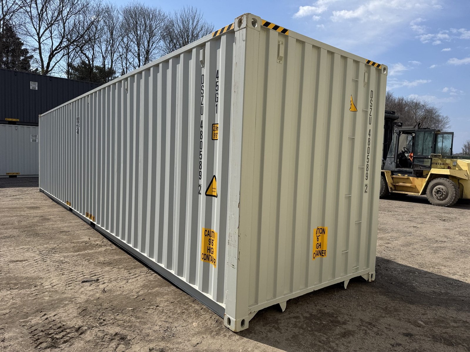 40ft New High Cube Shipping Container - Wind & Watertight - Gray - Unit DSZU480589-2 - Image 9