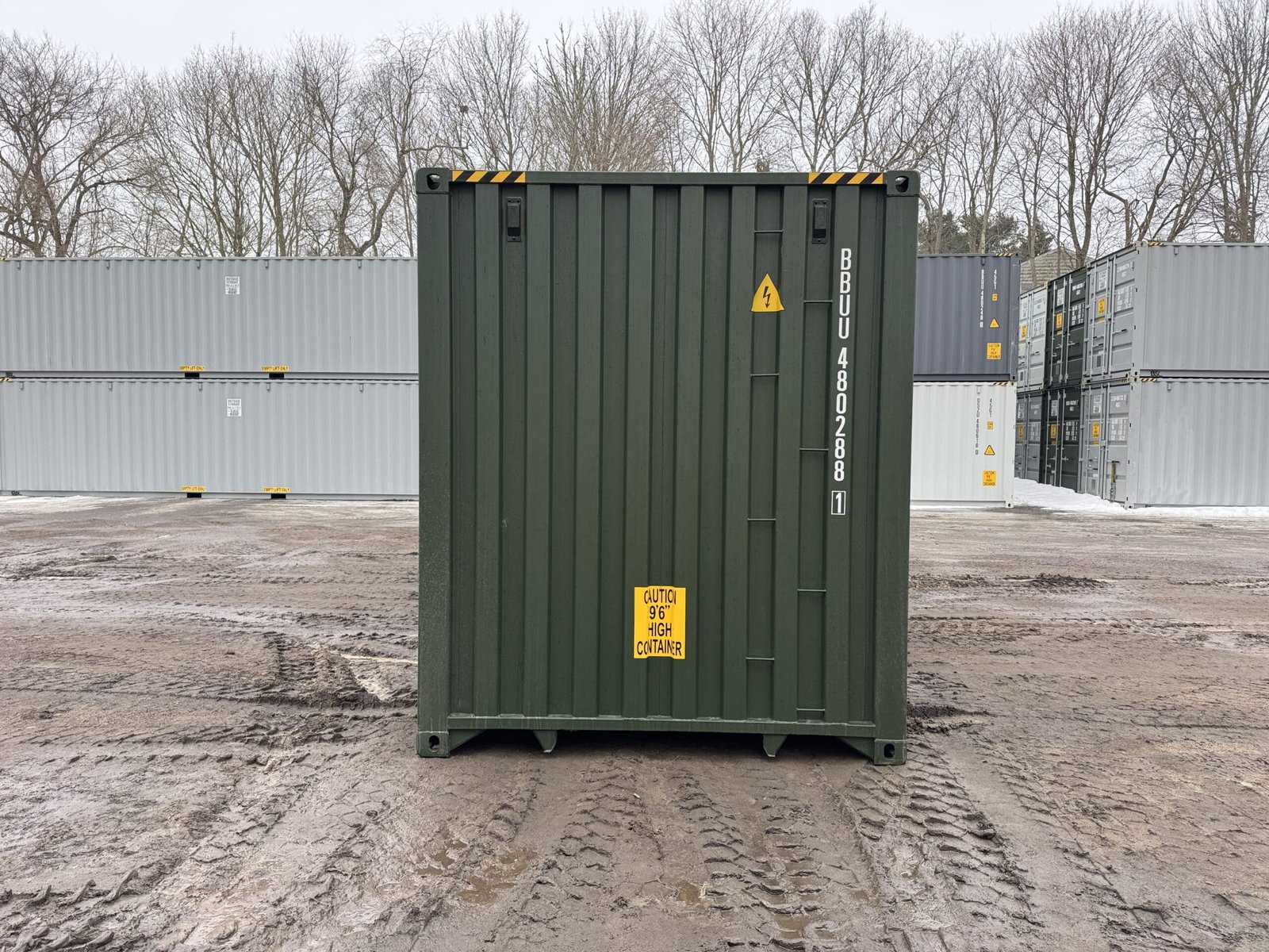 40ft New High Cube Shipping Container - Wind & Watertight - Green - Unit BBUU480288-1 - Image 11