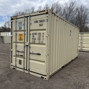 20ft New High Cube Shipping Container - Wind & Watertight - Beige - Unit AURU260221-3