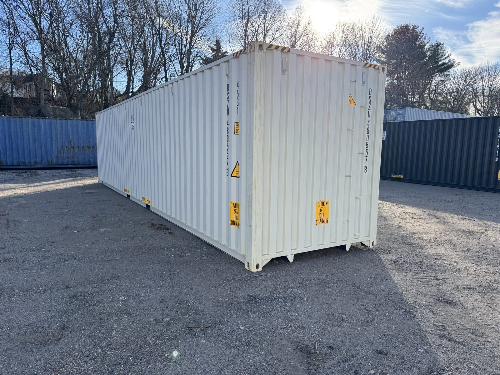 40ft New High Cube Shipping Container - Wind & Watertight - Gray - Unit DSZU480557-3 - Image 9
