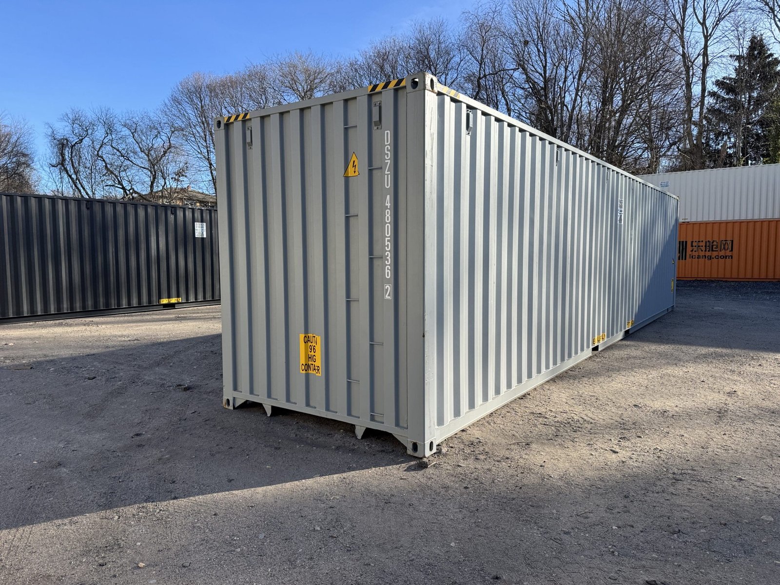40ft New High Cube Shipping Container - Wind & Watertight - Gray - Unit DSZU480536-2 - Image 12