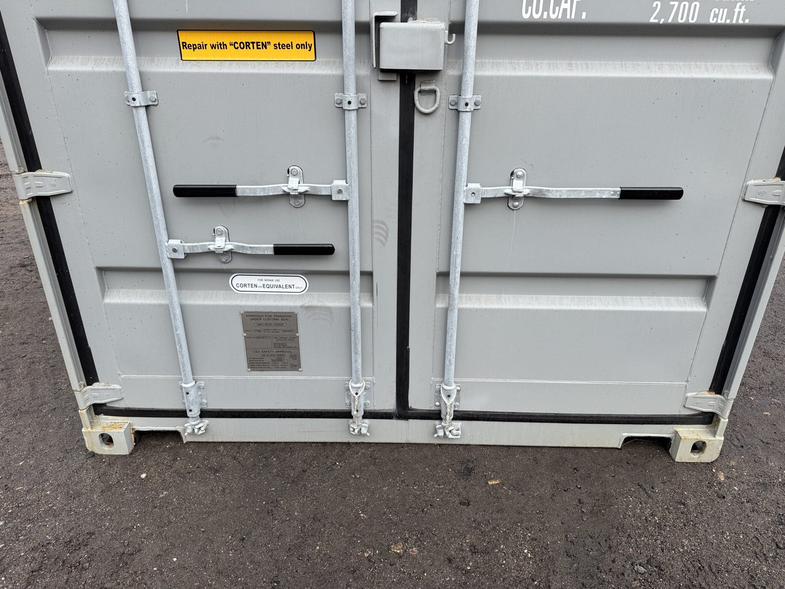 40ft New High Cube Shipping Container - Wind & Watertight - Gray - Unit CEUU480724-1 - Image 6