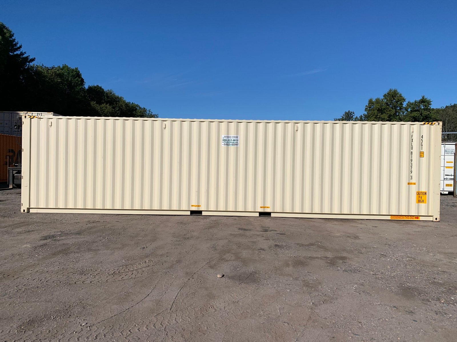 40ft New High Cube Shipping Container - Wind & Watertight - Beige - Unit FXLU819379-3 - Image 12