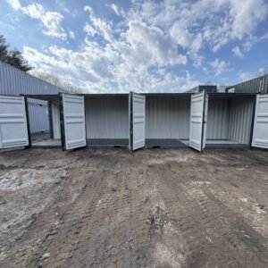 40ft New High Cube Shipping Container  -  Wind & Watertight  -  Dk Gray  -  Unit EPQU644766-6
