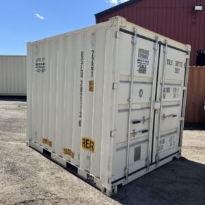 10ft New Shipping / Storage Container - Wind & Watertight - White - Unit BSLU282113-6