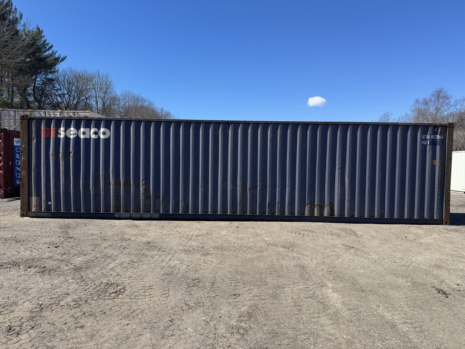 40ft Used High Cube Shipping Container - Wind & Watertight - Blue - Unit GESU601254-9 - Image 7