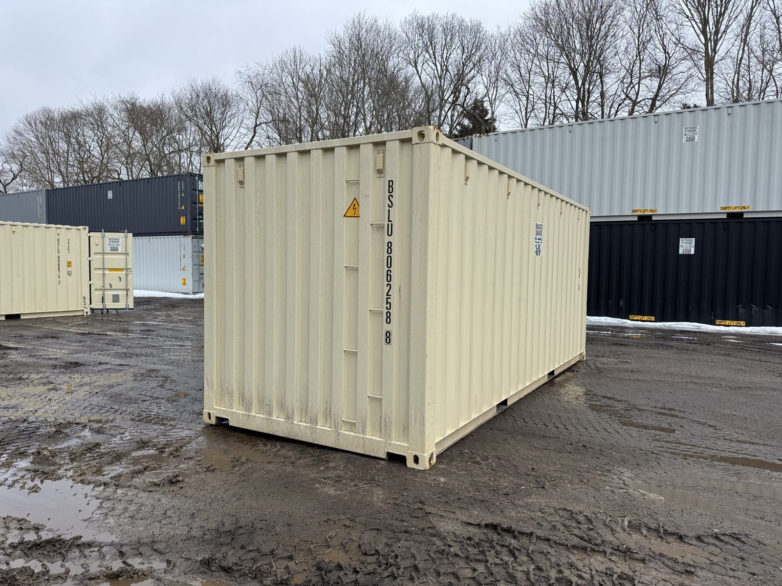 20ft New Shipping Container - Wind & Watertight - Beige - Unit BSLU806258-8 - Image 10