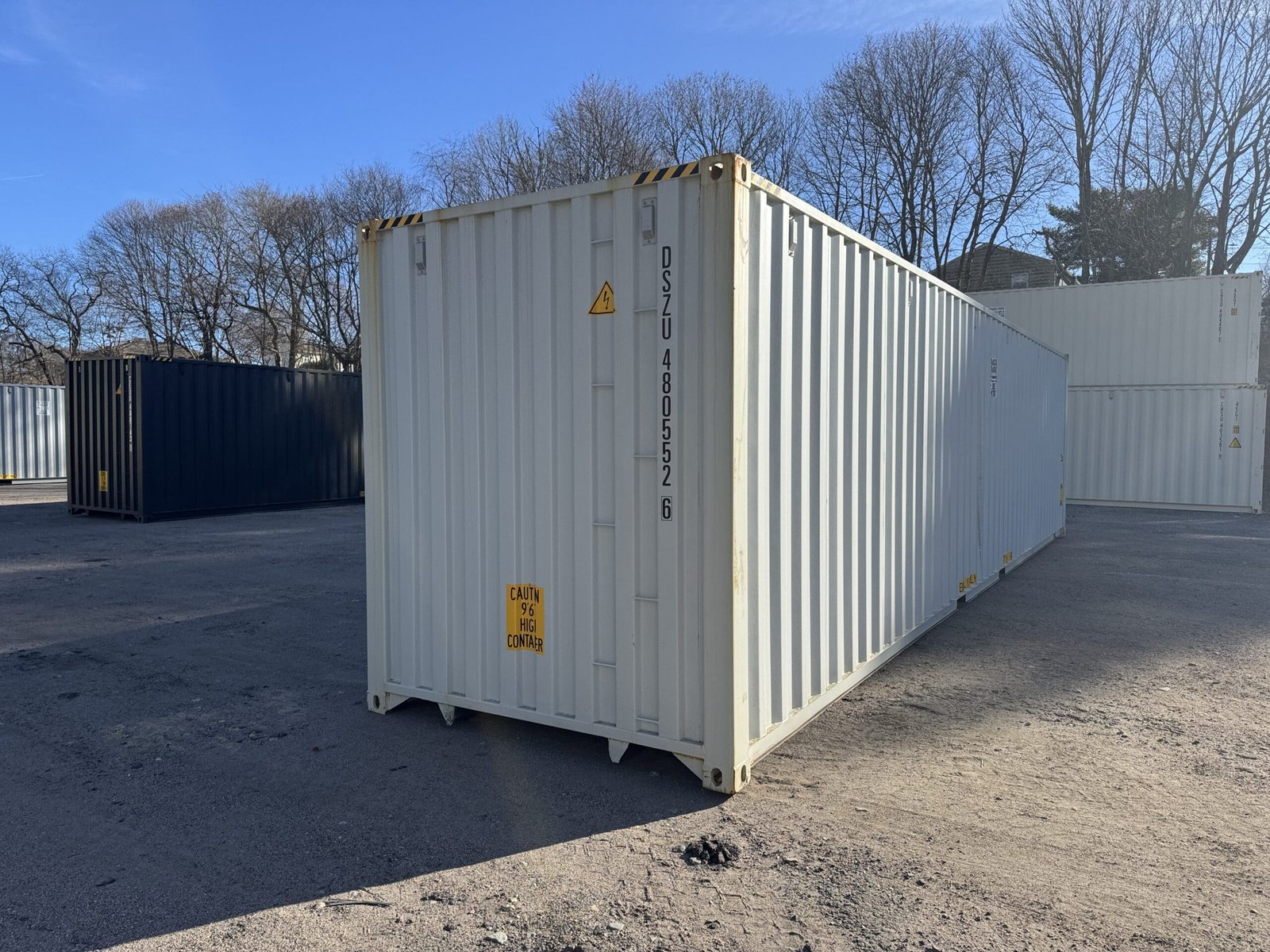 40ft New High Cube Shipping Container - Wind & Watertight - Gray - Unit DSZU480552-6 - Image 11