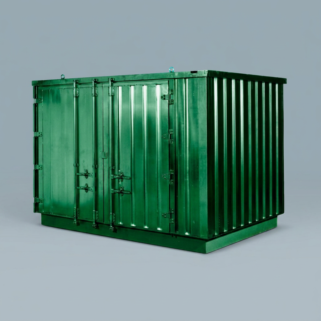 4m x 2.1m Powder Coated Flat Packed Store