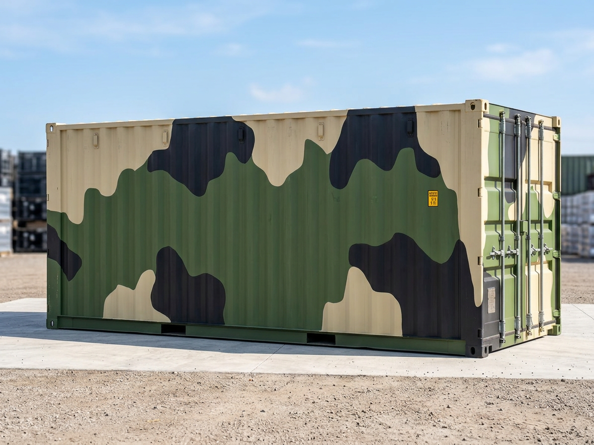 20ft Camouflage Storage Container - Wind & Water Tight - Image 6